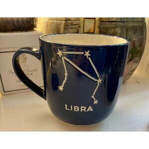 Libra Zodiac 17oz Blue Coffee Cup Mug “Peace Keeper Balanced Kind”